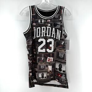 Jordan 23 Kids Youth Basketball Jersey DK Smoke Grey Boys XL 95C655-G9Q
